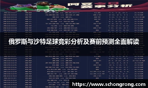 俄罗斯与沙特足球竞彩分析及赛前预测全面解读